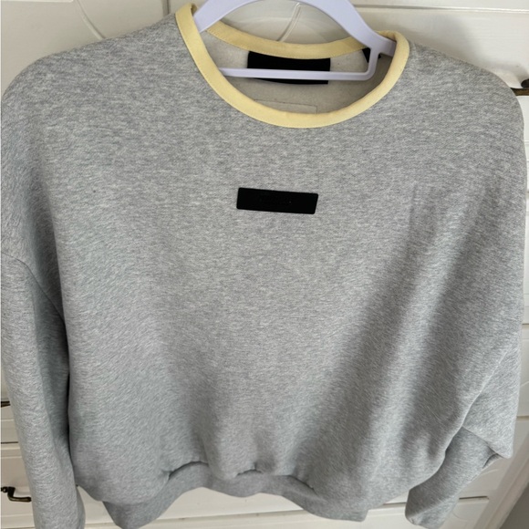 Fear of God Sweaters - Fear of God Gray and Yellow Crew Neck Sweater